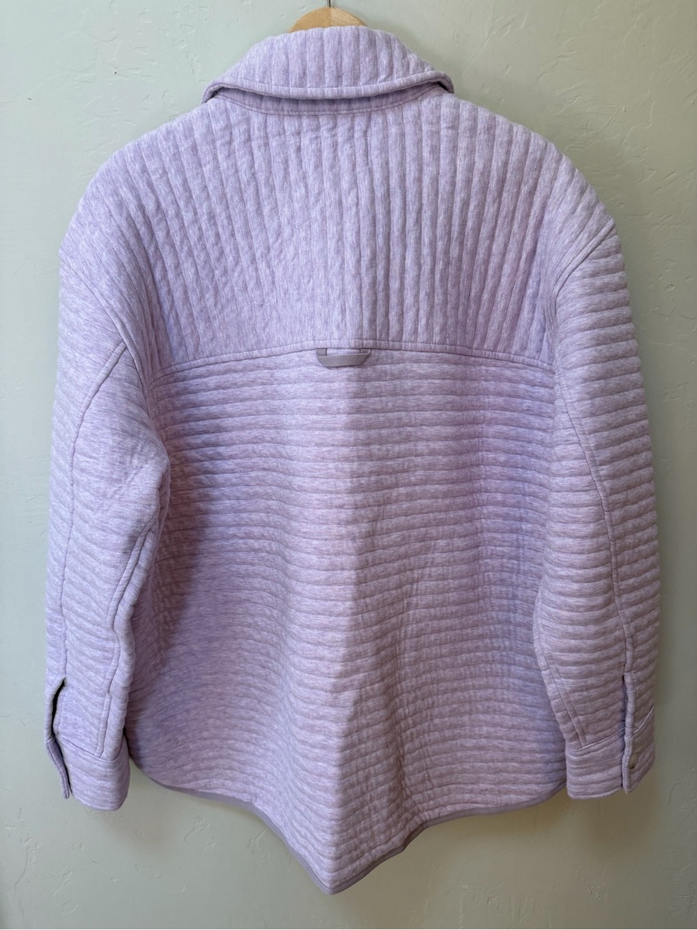 Everlane Organic Cotton Quilted Shirt Jacket Lavender Womens Size Medium - Picture 7 of 9